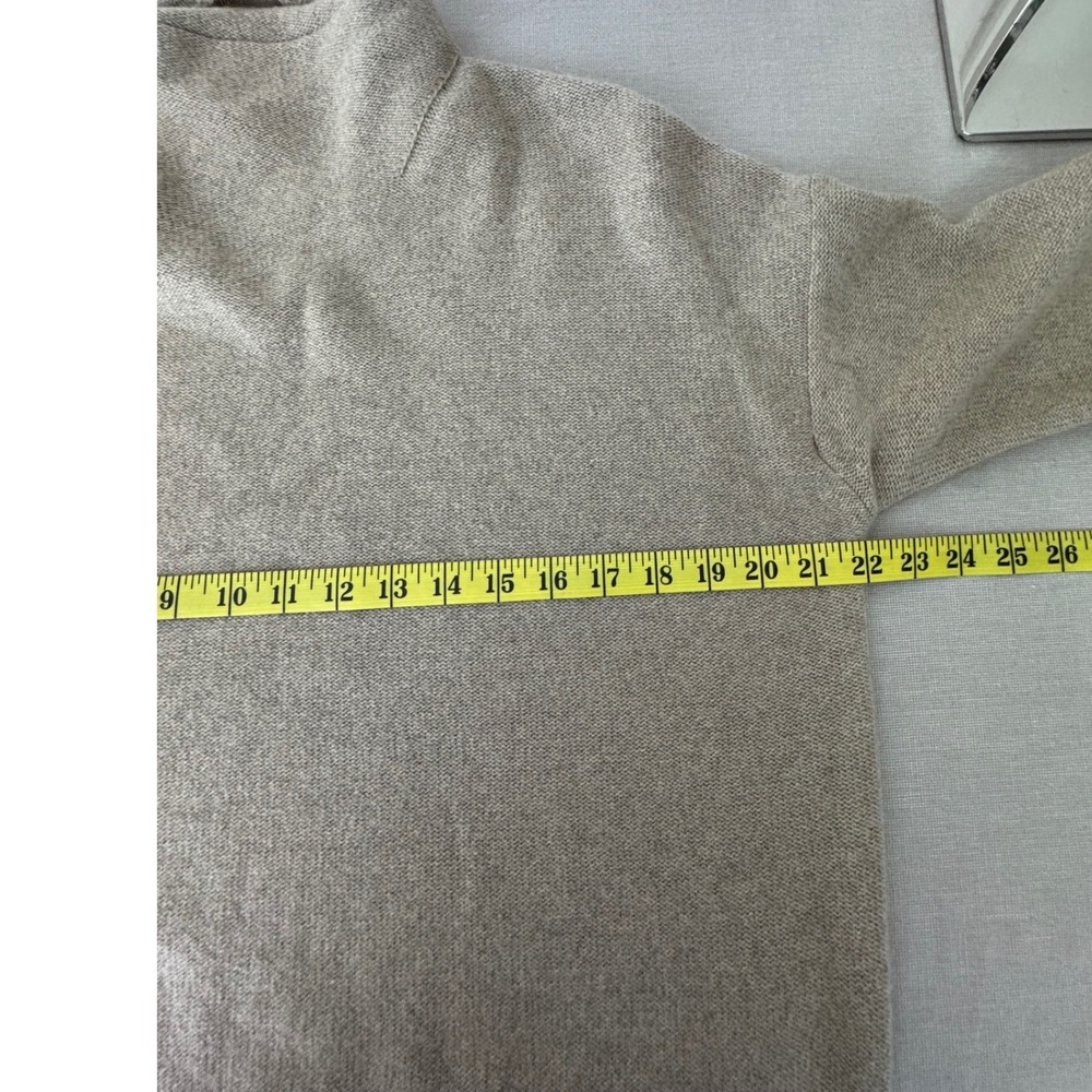 Outerknown Mockneck Cashmere/Wool Sweater Mens XS Tan/Oatmeal - Picture 7 of 8